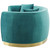 Resolute Curved Performance Velvet Sofa, Velvet Fabric Metal Steel, Aqua Blue, 17359