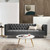 Delight Tufted Button Performance Velvet Sofa, Velvet Fabric Metal Steel, Grey Gray, 17406