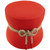 Beat Nautical Rope Upholstered Fabric Ottoman, Fabric, Orange Red, 17427