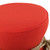 Beat Nautical Rope Upholstered Fabric Ottoman, Fabric, Orange Red, 17427