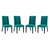 Baron Dining Chair Fabric Set of 4, Fabric Wood, Aqua Blue, 17452