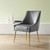 Discern Upholstered Performance Velvet Dining Chair, Velvet Fabric Stainless Steel Metal, Grey Gray, 17455
