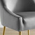 Discern Upholstered Performance Velvet Dining Chair, Velvet Fabric Stainless Steel Metal, Grey Gray, 17455