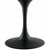 Lippa 78" Oval Wood Dining Table, Wood Aluminum, Black White, 17493