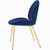 Scoop Gold Stainless Steel Leg Performance Velvet Dining Chair, Velvet Fabric Stainless Steel Metal, Navy Blue, 17503