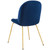 Scoop Gold Stainless Steel Leg Performance Velvet Dining Chair, Velvet Fabric Stainless Steel Metal, Navy Blue, 17503
