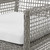 Aura Dining Armchair Outdoor Patio Wicker Rattan Set of 4, Fabric Rattan Wicker, Grey Gray White, 17515