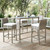 Conduit Bar Stool Outdoor Patio Wicker Rattan Set of 4, Fabric Rattan Wicker, White, 17549