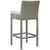Conduit Bar Stool Outdoor Patio Wicker Rattan Set of 4, Fabric Rattan Wicker, White, 17549
