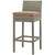 Conduit Bar Stool Outdoor Patio Wicker Rattan Set of 2, Fabric Rattan Wicker, Light Brown, 17567