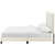 Melanie Full Tufted Button Upholstered Performance Velvet Platform Bed, Velvet Fabric, Ivory White, 17621
