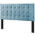 Paisley Tufted Full / Queen Upholstered Performance Velvet Headboard, Velvet Fabric, Blue, 17667