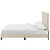 Melanie Full Tufted Button Upholstered Fabric Platform Bed, Fabric, Beige, 17710