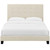 Melanie Full Tufted Button Upholstered Fabric Platform Bed, Fabric, Beige, 17710