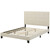 Melanie Queen Tufted Button Upholstered Fabric Platform Bed, Fabric, Beige, 17715
