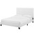 Melanie Queen Tufted Button Upholstered Fabric Platform Bed, Fabric, White, 17718