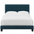 Amira Twin Upholstered Fabric Bed, Fabric, Navy Blue, 17742