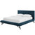 Julia Queen Biscuit Tufted Upholstered Fabric Platform Bed, Fabric, Blue, 17760