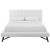 Julia Queen Biscuit Tufted Performance Velvet Platform Bed, Velvet Fabric, White, 17766