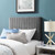 Keira Twin Performance Velvet Headboard, Velvet Fabric, Grey Gray, 17768