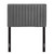 Keira Twin Performance Velvet Headboard, Velvet Fabric, Grey Gray, 17768