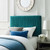 Keira Twin Performance Velvet Headboard, Velvet Fabric, Aqua Blue, 17772