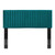 Keira Full/Queen Performance Velvet Headboard, Velvet Fabric, Aqua Blue, 17779