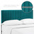 Keira Full/Queen Performance Velvet Headboard, Velvet Fabric, Aqua Blue, 17779