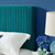 Keira Full/Queen Performance Velvet Headboard, Velvet Fabric, Aqua Blue, 17779