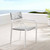 Raleigh Stackable Outdoor Patio Aluminum Dining Armchair, Fabric Aluminum, White Grey Gray, 17828