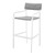 Raleigh Stackable Outdoor Patio Aluminum Bar Stool, Velvet Fabric Metal Steel, White Grey Gray, 17830