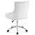Regent Tufted Button Swivel Faux Leather Office Chair, Faux Vinyl Leather Aluminum, White, 17859