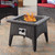 Convene 3 Piece Set Outdoor Patio with Fire Pit, Fabric Rattan Wicker, Red, 17901
