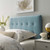 Emily Twin Biscuit Tufted Performance Velvet Headboard, Velvet Fabric, Light Blue, 17909