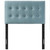 Emily Twin Biscuit Tufted Performance Velvet Headboard, Velvet Fabric, Light Blue, 17909