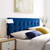 Emily Full Biscuit Tufted Performance Velvet Headboard, Velvet Fabric, Navy Blue, 17915