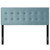 Emily King Biscuit Tufted Performance Velvet Headboard, Velvet Fabric, Light Blue, 17924