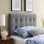 Lily Biscuit Tufted Twin Performance Velvet Headboard, Velvet Fabric, Grey Gray, 17928