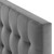 Lily Biscuit Tufted Twin Performance Velvet Headboard, Velvet Fabric, Grey Gray, 17928