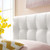 Lily Biscuit Tufted Twin Performance Velvet Headboard, Velvet Fabric, White, 17932