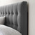 Lily Biscuit Tufted Full Performance Velvet Headboard, Velvet Fabric, Grey Gray, 17933