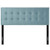 Lily Biscuit Tufted Full Performance Velvet Headboard, Velvet Fabric, Light Blue, 17934
