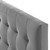 Lily Queen Biscuit Tufted Performance Velvet Headboard, Velvet Fabric, Grey Gray, 17938