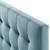 Lily Queen Biscuit Tufted Performance Velvet Headboard, Velvet Fabric, Light Blue, 17939