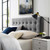 Lily King Biscuit Tufted Performance Velvet Headboard, Velvet Fabric, Grey Gray, 17943