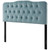 Annabel Full Diamond Tufted Performance Velvet Headboard, Velvet Fabric, Light Blue, 17979