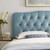 Annabel Full Diamond Tufted Performance Velvet Headboard, Velvet Fabric, Light Blue, 17979