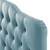Annabel Queen Diamond Tufted Performance Velvet Headboard, Velvet Fabric, Light Blue, 17984