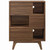 Render Three-Tier Display Storage Cabinet Stand, Wood, Natural Walnut Brown, 17992