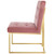 Privy Gold Stainless Steel Performance Velvet Dining Chair, Velvet Fabric Metal Steel, Gold Pink, 18023